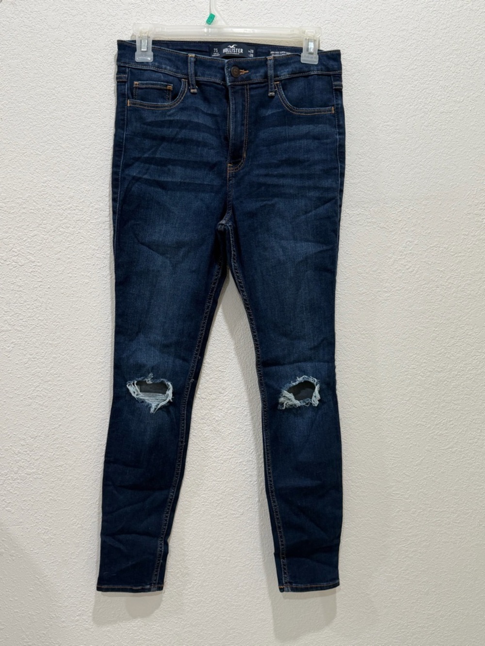Hollister Dark Blue Ripped Skinny Jeans - Women's